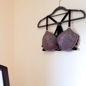VS Very Sexy Front-Clasp Lacy Cage Push-Up Bra